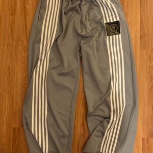 madefrombane grey baggy striped track pants
